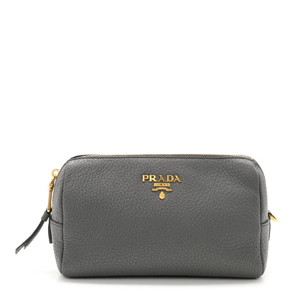 Prada Vitello Daino Cosmetic Pouch Argilla 1 of 7