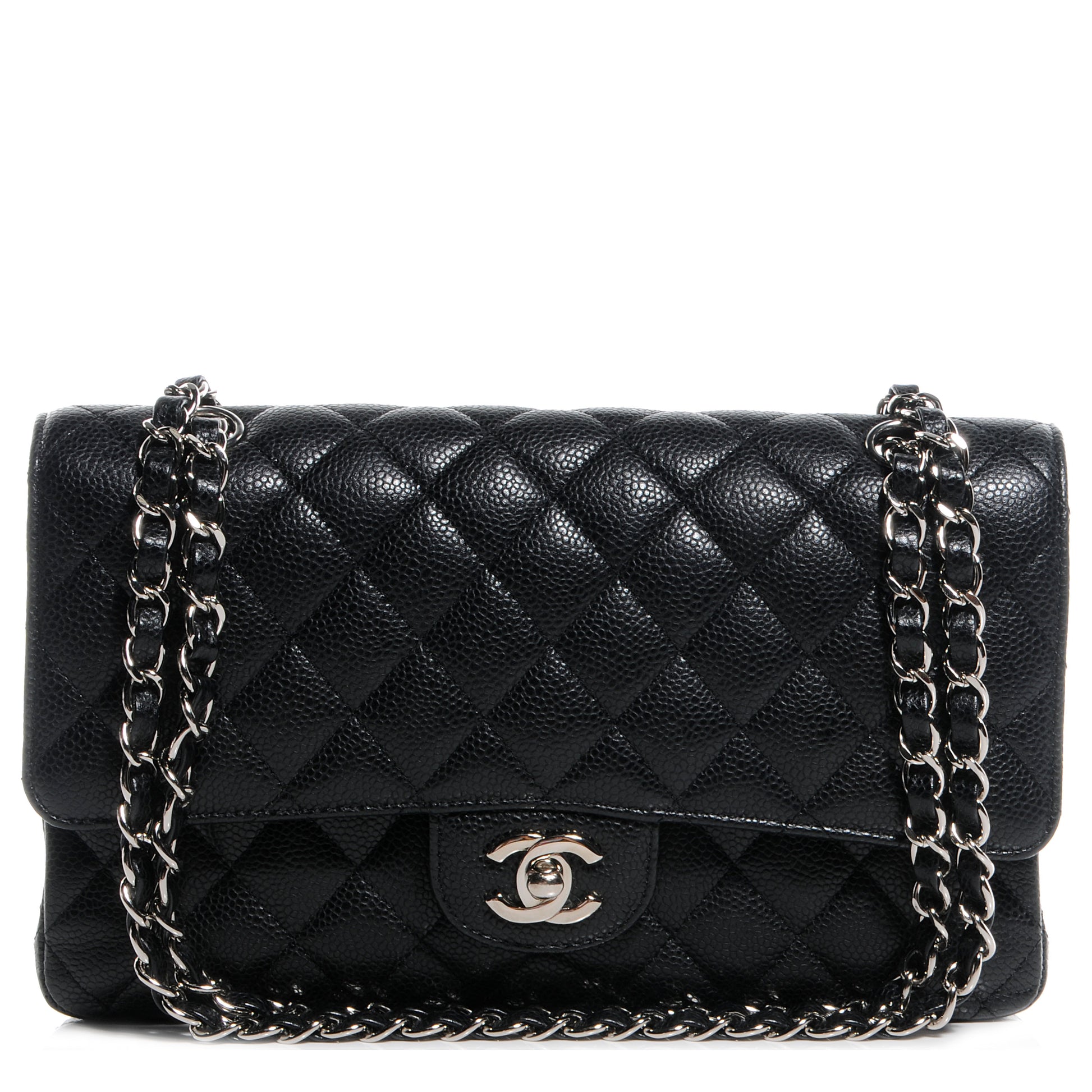 Chanel Caviar Quilted Medium Double Flap Black 1 of 8