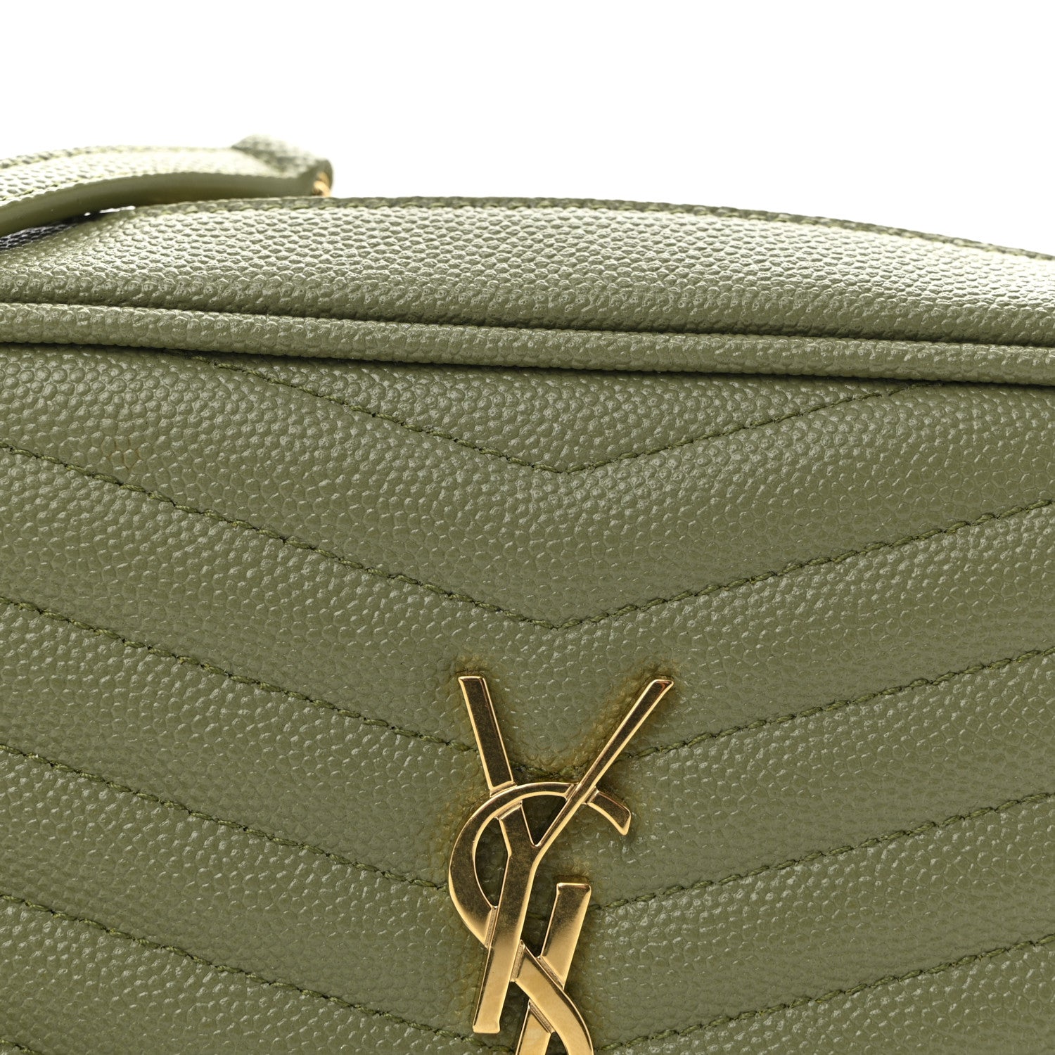 Saint Laurent Grain De Poudre Matelasse Monogram Mini Lou Camera Bag Pistachio 8 of 11
