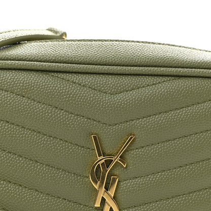 Saint Laurent Grain De Poudre Matelasse Monogram Mini Lou Camera Bag Pistachio 8 of 11