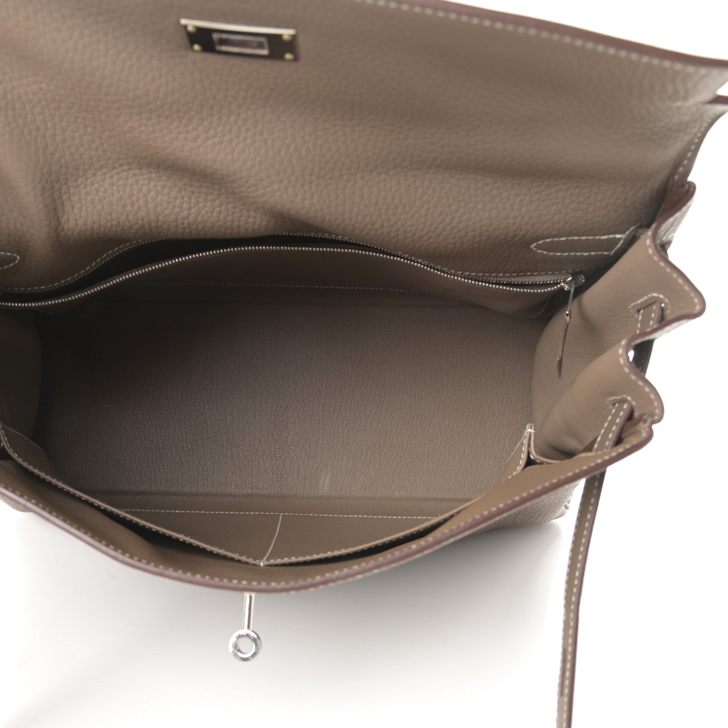 Hermes Taurillon Clemence Kelly Retourne 35 Etoupe 5 of 14