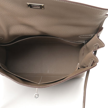 Hermes Taurillon Clemence Kelly Retourne 35 Etoupe 5 of 14