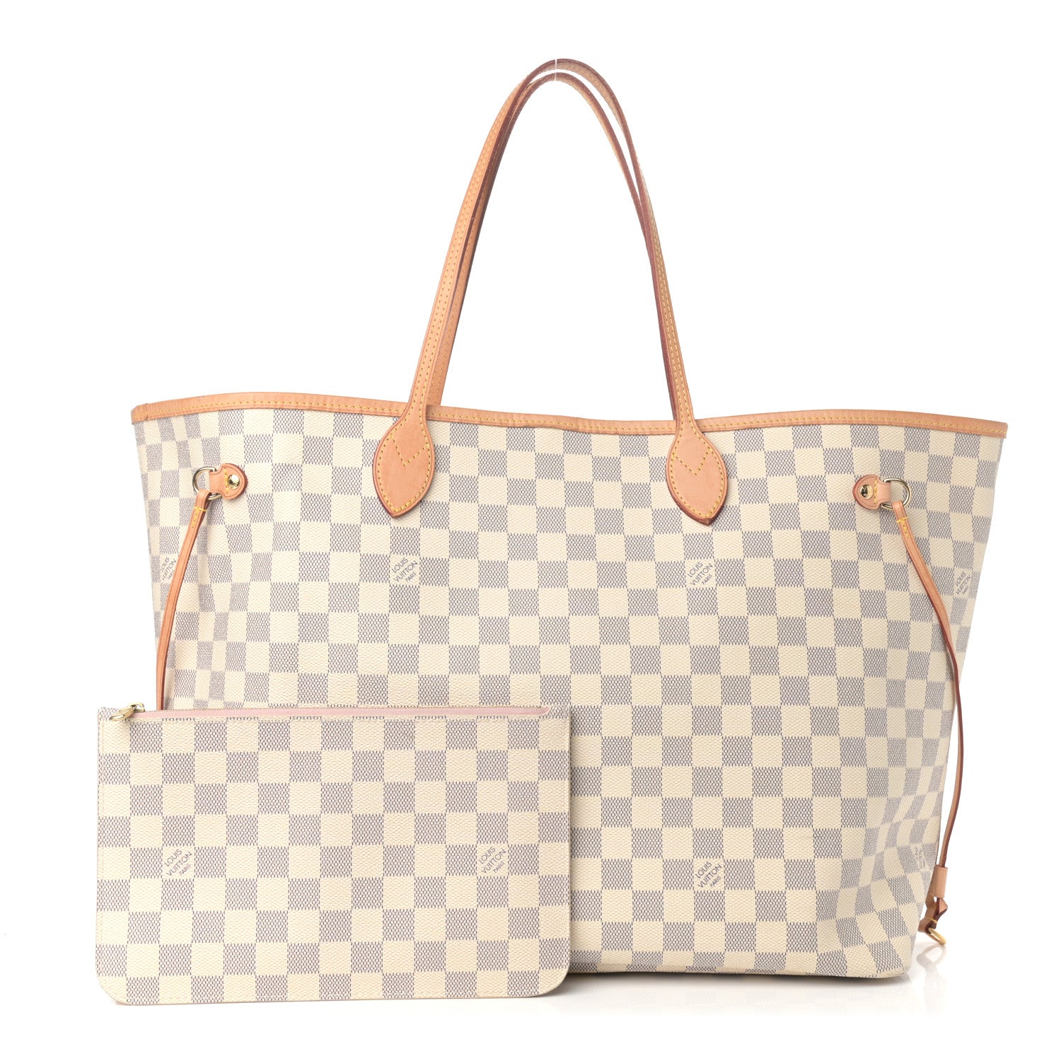 Louis Vuitton Damier Azur Neo Neverfull GM Rose Ballerine 1 of 9