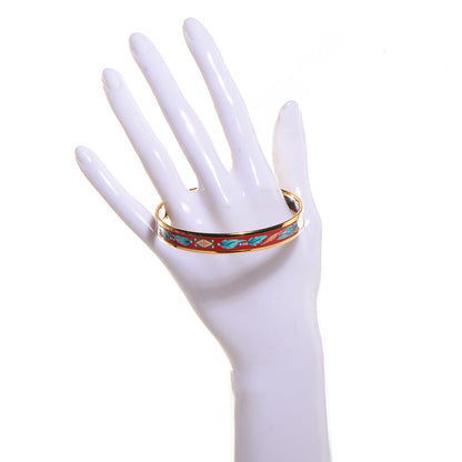 Hermes Narrow Enamel Printed Brazil Bracelet 62 2 of 6