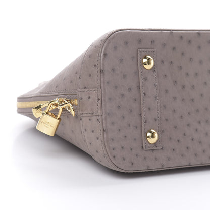 Louis Vuitton Ostrich Alma PM Gris 9 of 11