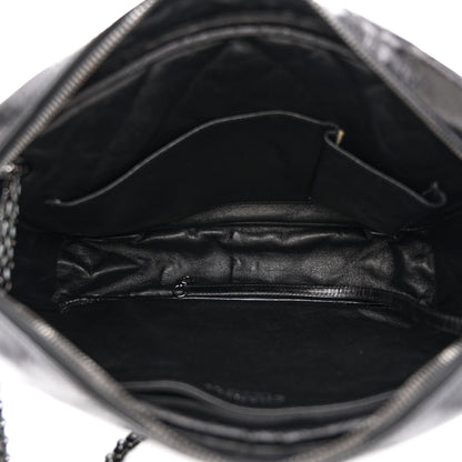 Chanel Metallic Aged Calfskin Quilted Large Reissue Camera Case Black 5 of 9