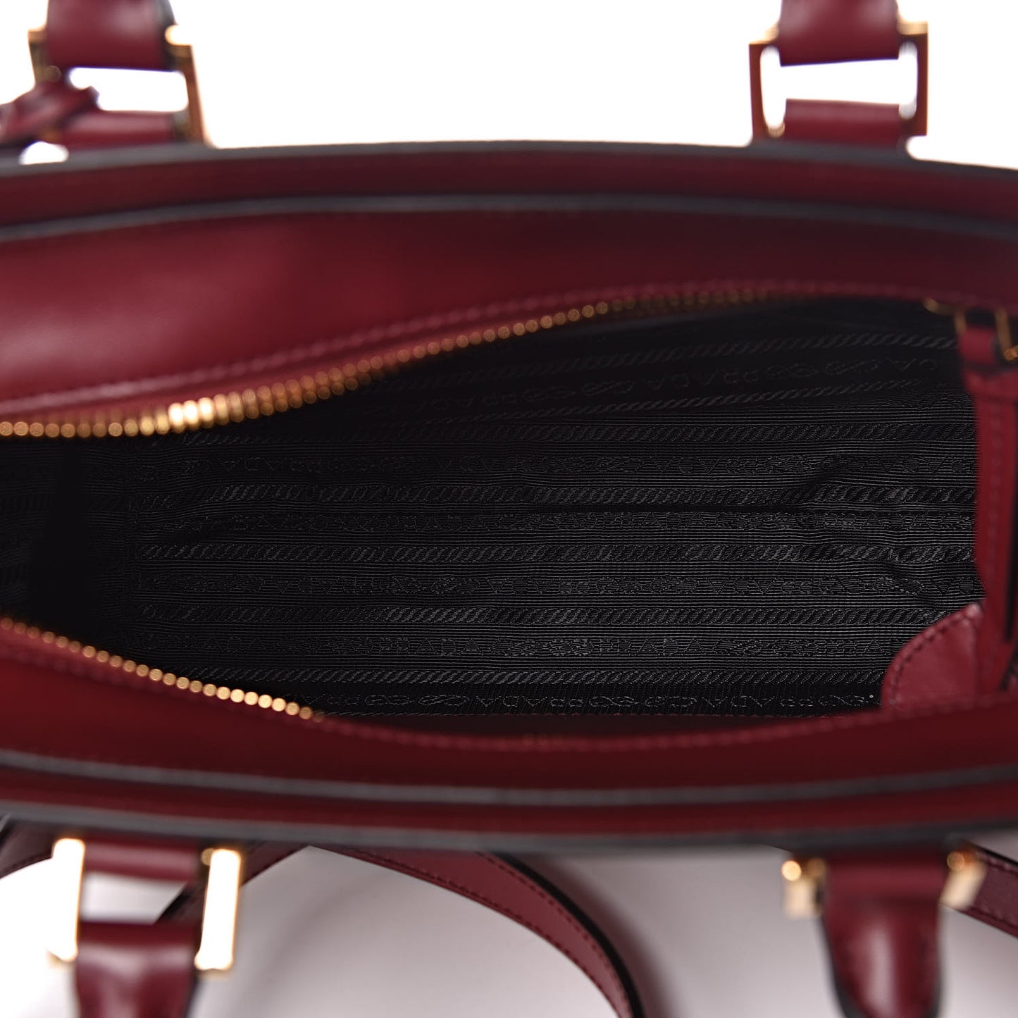 Saffiano Soft Calfskin Small Zippered Tote Cerise