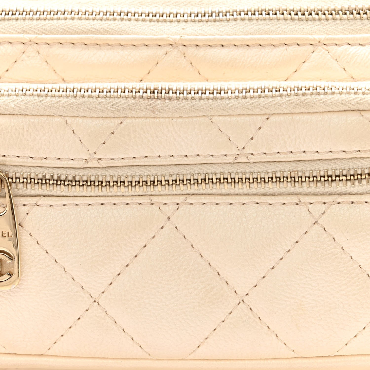 Chanel Calfskin Quilted All About Waist Belt Bag White 9 of 13