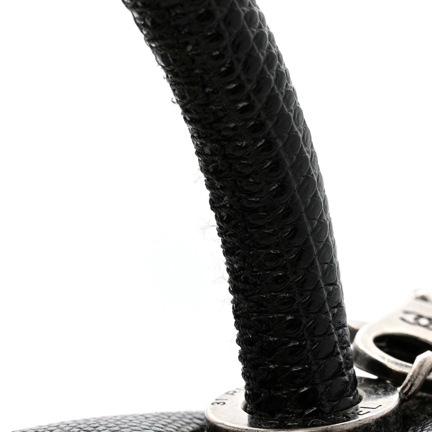 Chanel Caviar Lizard Embossed Quilted Mini Coco Handle Flap Black 13 of 15
