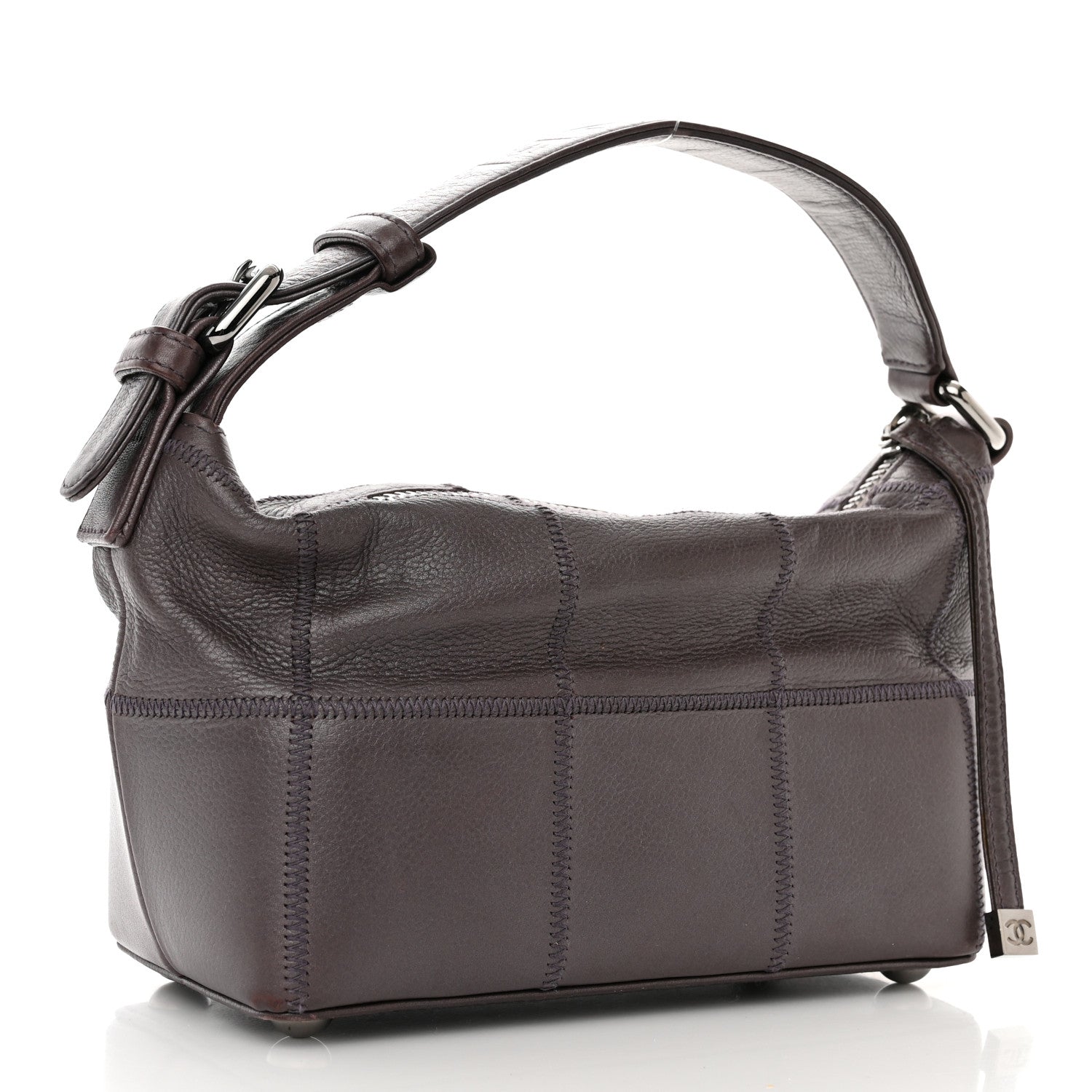 Chanel Metallic Caviar Square Stitched Bag Purple 3 of 10