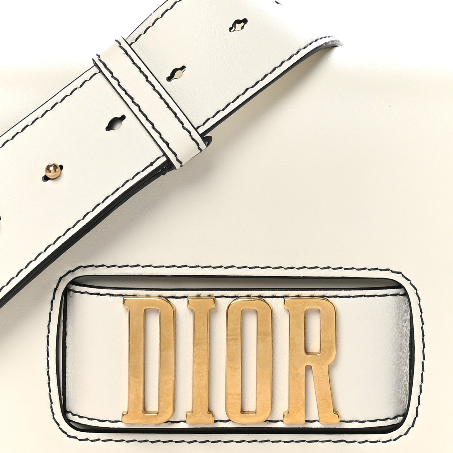 Smooth Calfskin Dio(r)evolution Flap Bag Off White