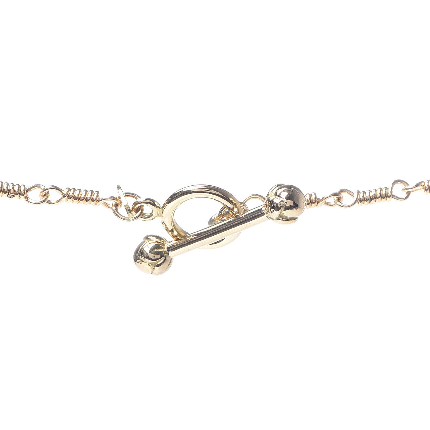 18K Yellow Gold Rainbow Drops Necklace