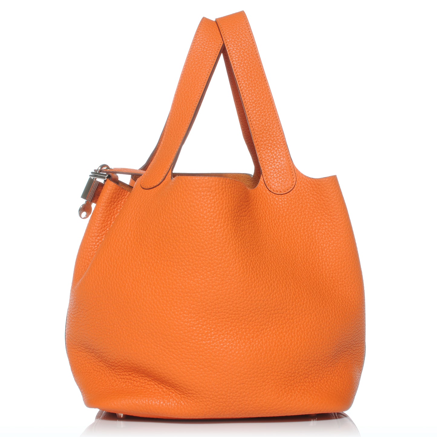 Taurillon Clemence Picotin Lock MM Orange