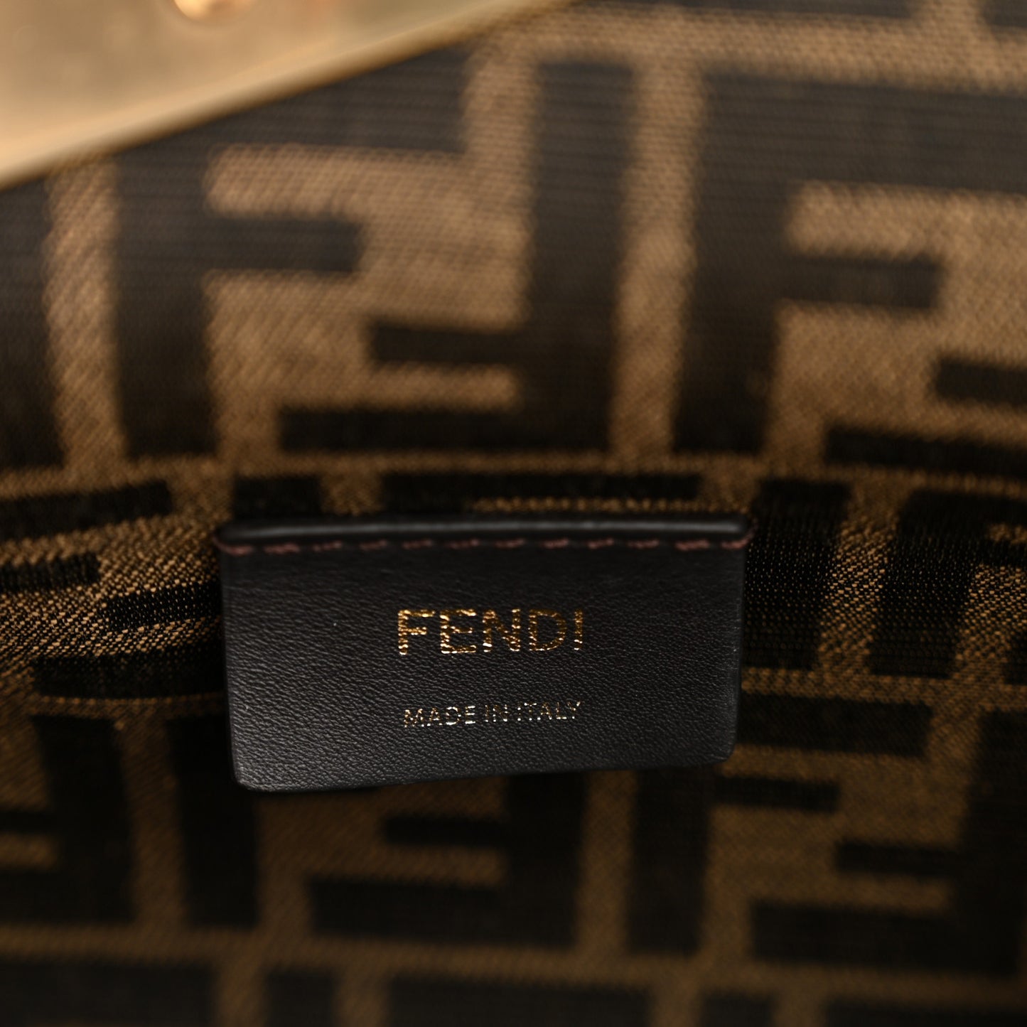 Shiny Nappa Small Fendi First Caramello