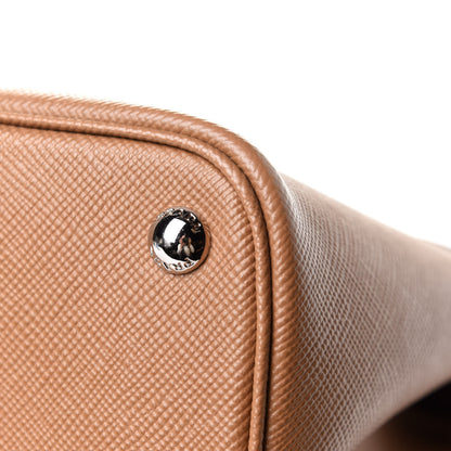 Prada Saffiano Cuir Convertible Top Handle Tote Caramel 13 of 13