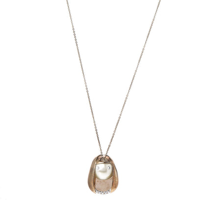 Christian Dior Crystal Pearl Tell Me Dior Zodiac Virgo Necklace Gold 1 of 7