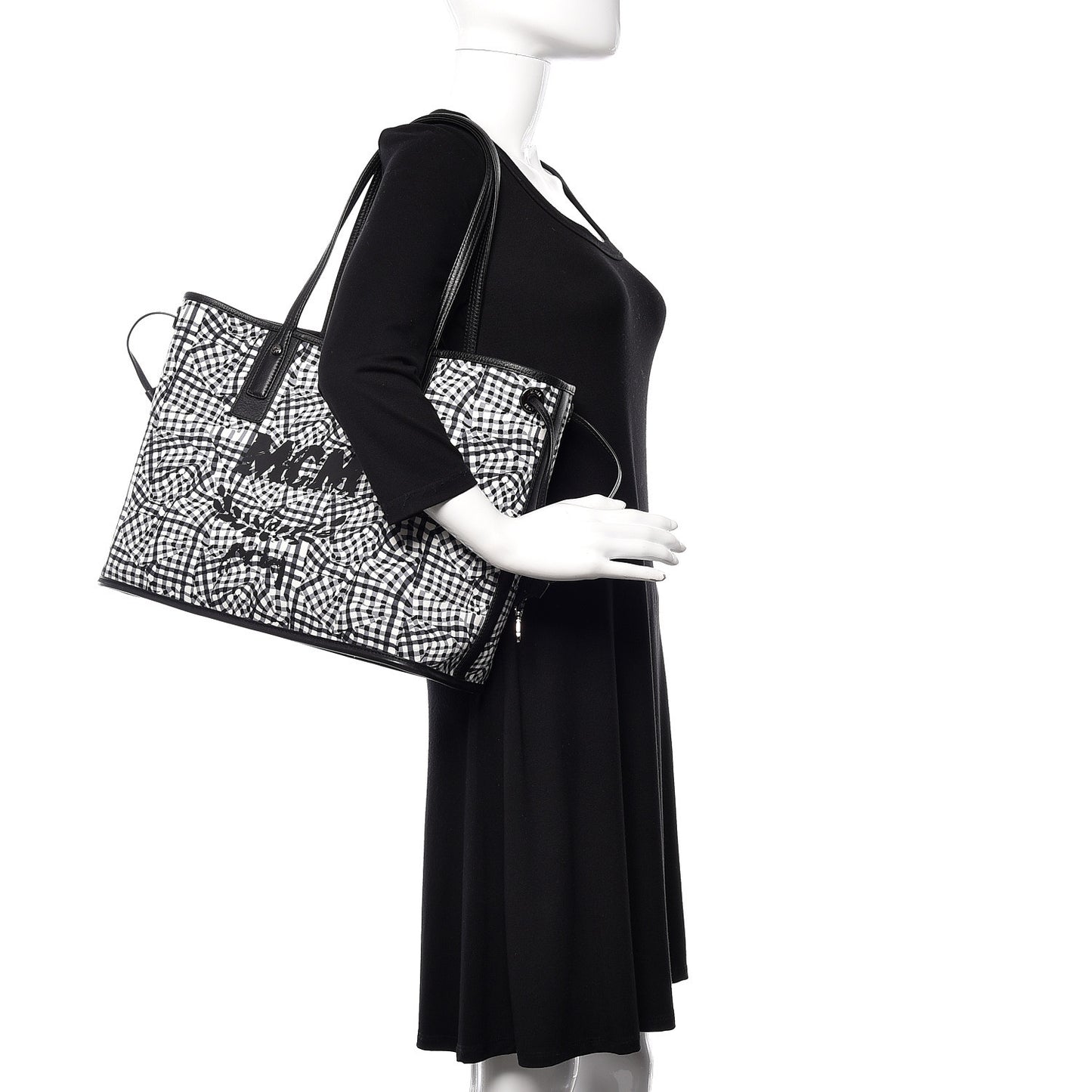Visetos Medium Liz Reversible Shopper Tote Black