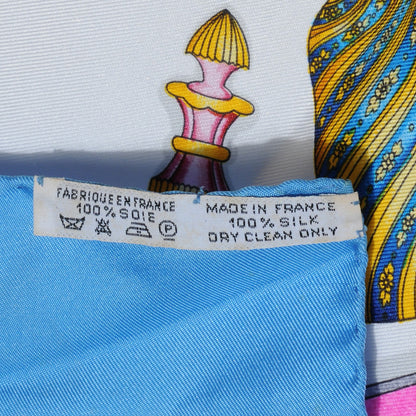 Hermes Silk Qu Importe Le Flacon Scarf 90 Bleu 7 of 7