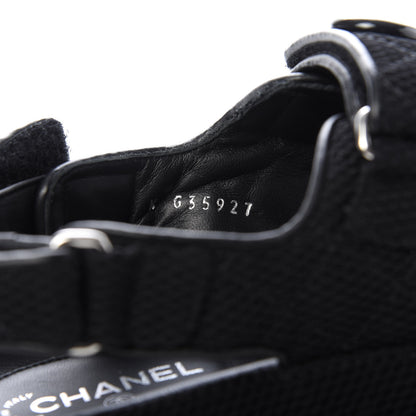 Chanel Fabric Velcro Dad Sandals 36.5 Black 9 of 10