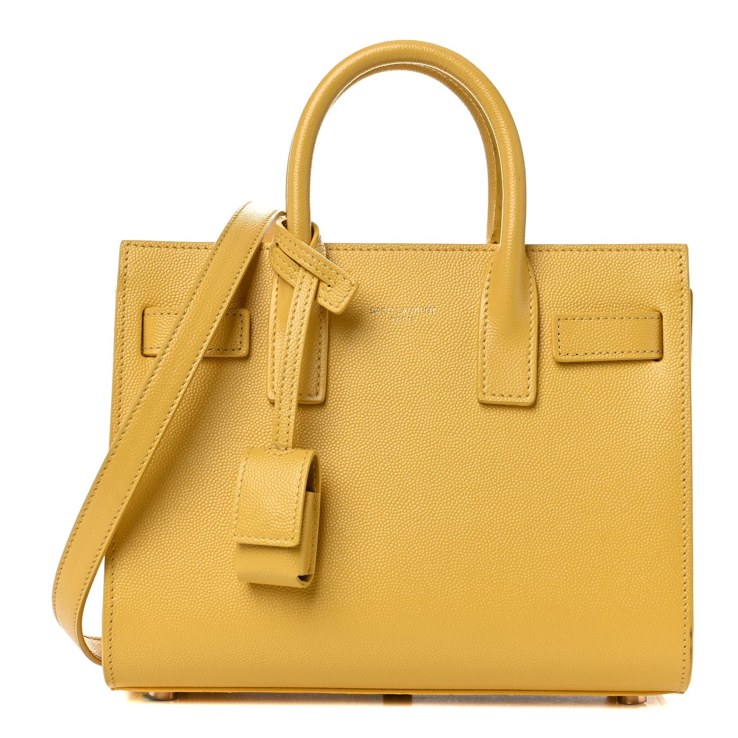 Grained Calfskin Nano Sac De Jour Jaune