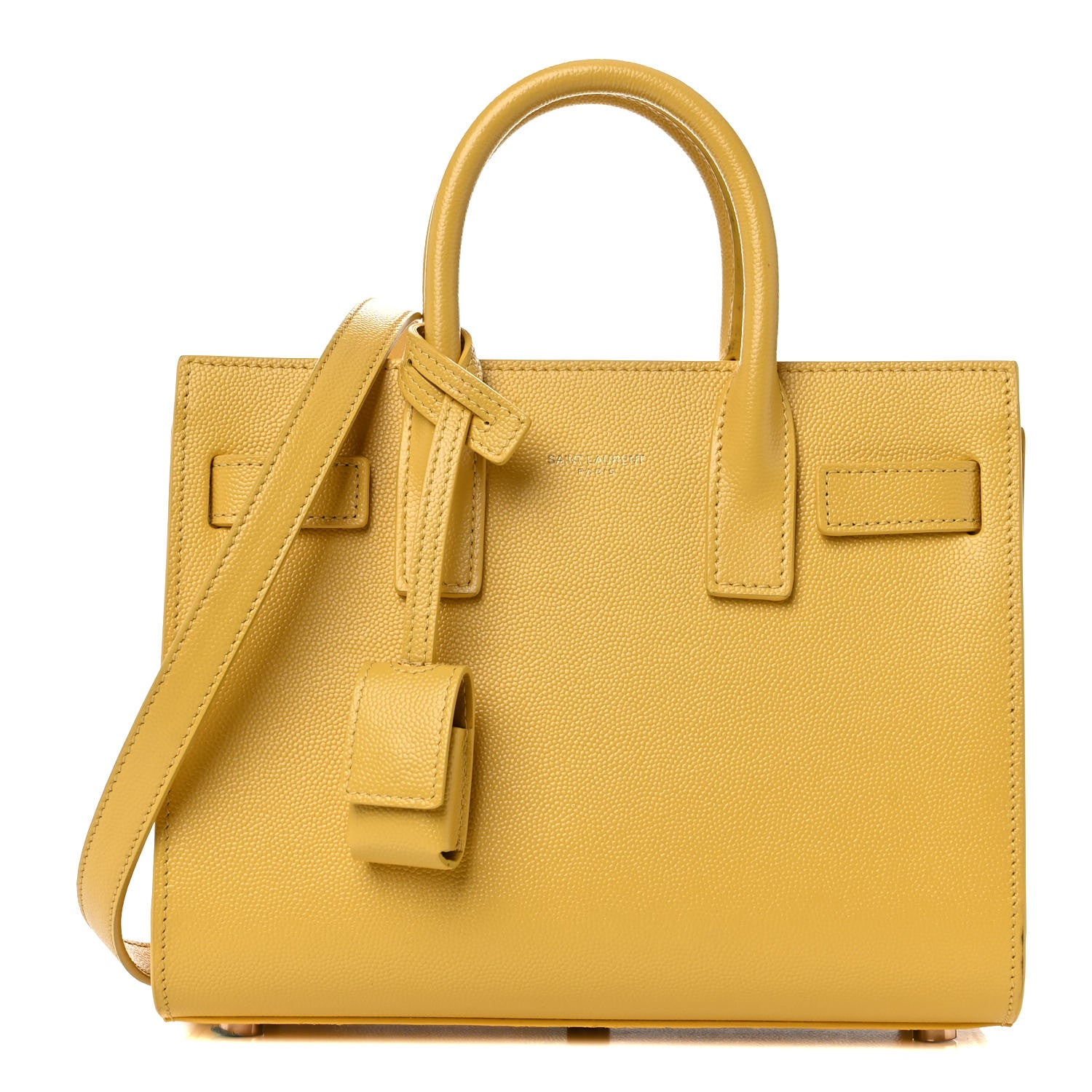 Saint Laurent Grained Calfskin Nano Sac De Jour Jaune 1 of 10
