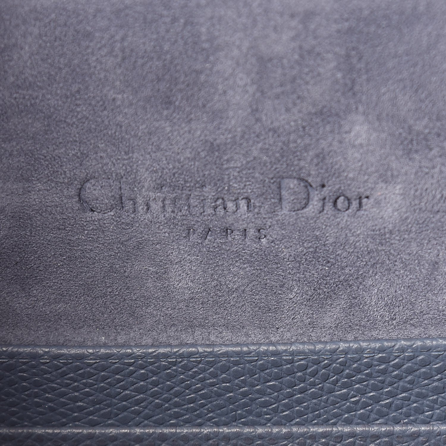 Christian Dior Grained Calfskin Saddle Belt Clutch Denim Blue 9 of 12