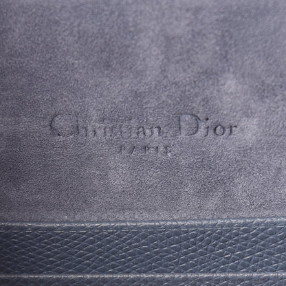 Christian Dior Grained Calfskin Saddle Belt Clutch Denim Blue 9 of 12