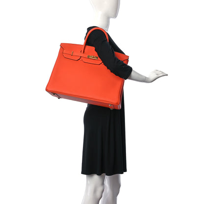 Hermes Togo Birkin 40 Orange Poppy 2 of 10