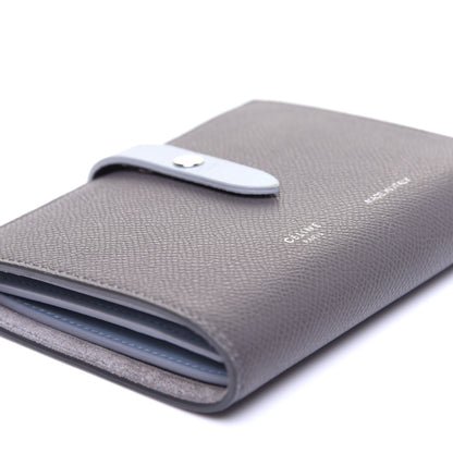 Celine Grained Calfskin Medium Multifunction Strap Wallet Grey Blue 6 of 11