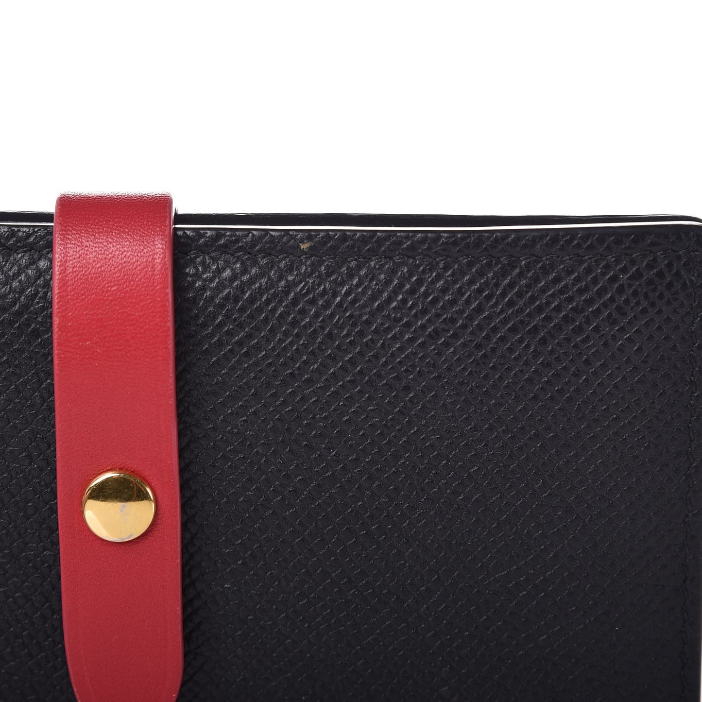Grained Calfskin Medium Multifunction Strap Wallet Black