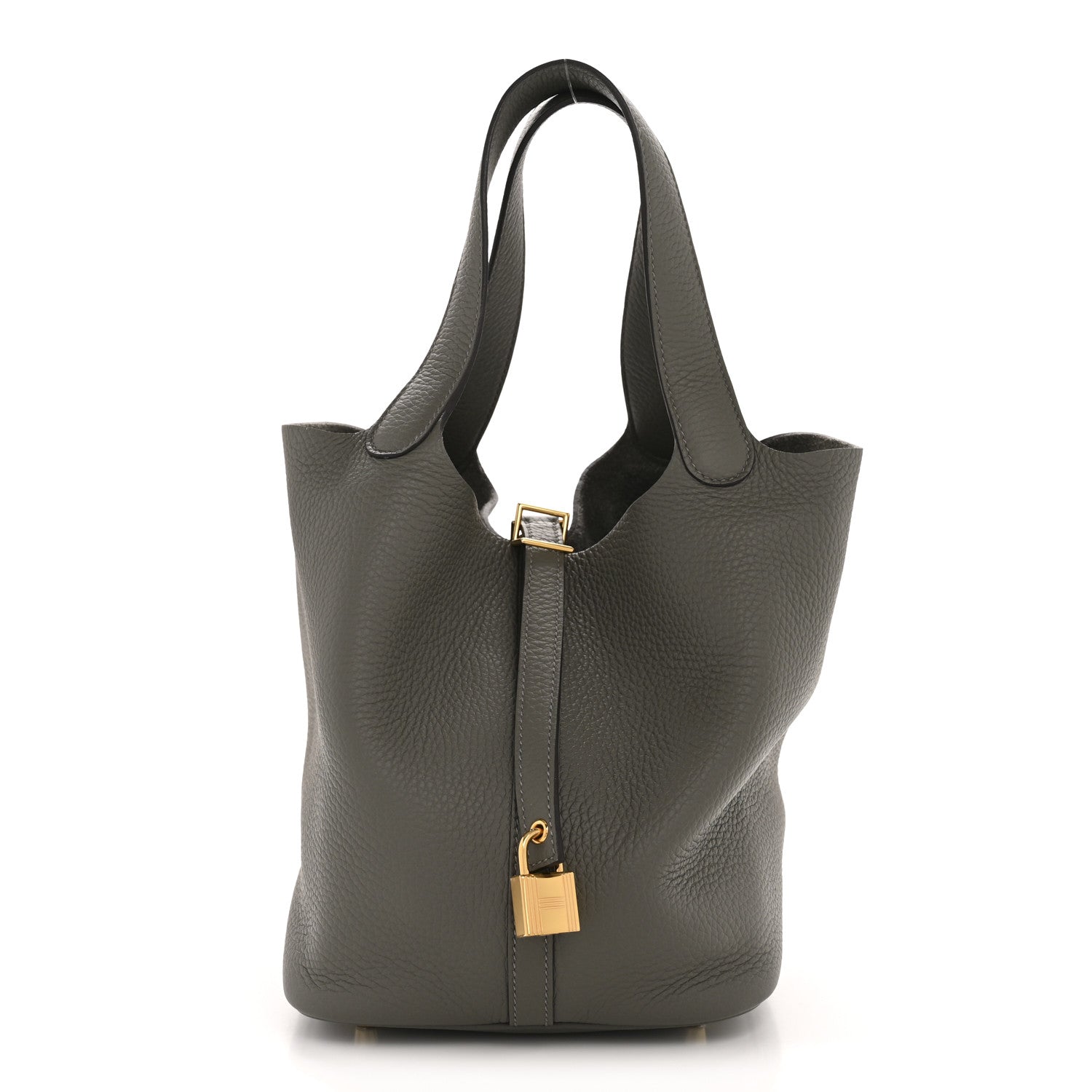 Hermes Taurillon Clemence Picotin Lock 22 MM Etain 1 of 12