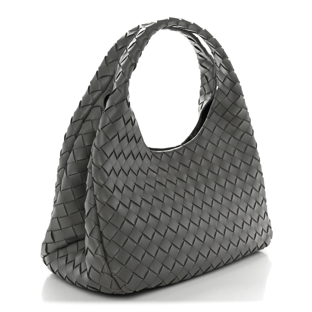 Bottega Veneta Nappa Intrecciato Medium Campana Shoulder Bag Basalt 3 of 10