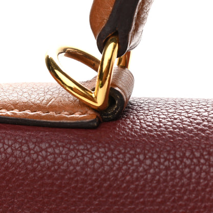 Hermes Togo Tri-Color Kelly Retourne 32 Rouge H Gold Havane 18 of 19