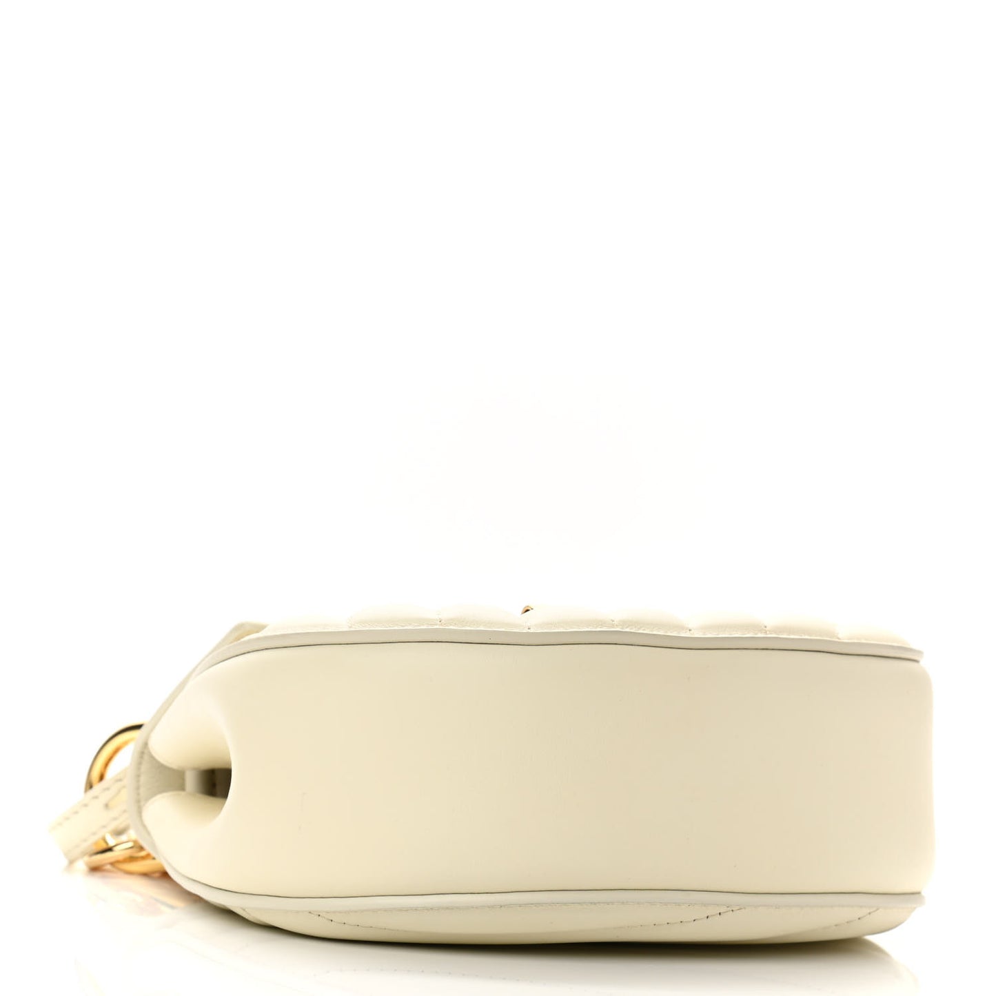 Calfskin Quilted Mini Drew Bijou Shoulder Bag Natural White