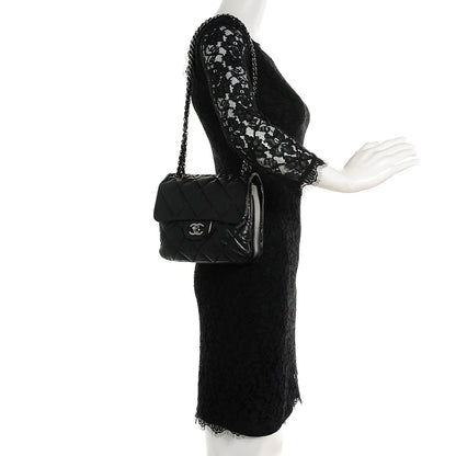 Chanel Lambskin Quilted Mini Chanel 3 Flap Black 2 of 8