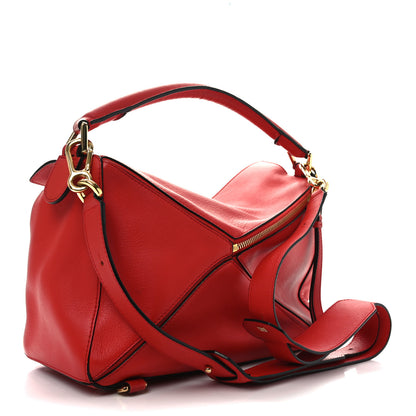 Loewe Calfskin Medium Puzzle Bag Scarlet 3 of 9