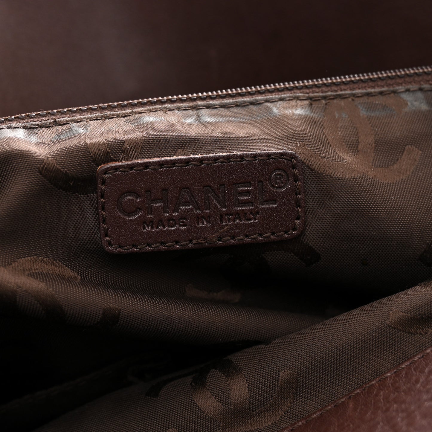 Calfskin Shopper Tote Brown
