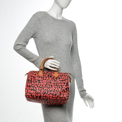 Louis Vuitton Monogram Graffiti Speedy 30 Fuchsia 2 of 7
