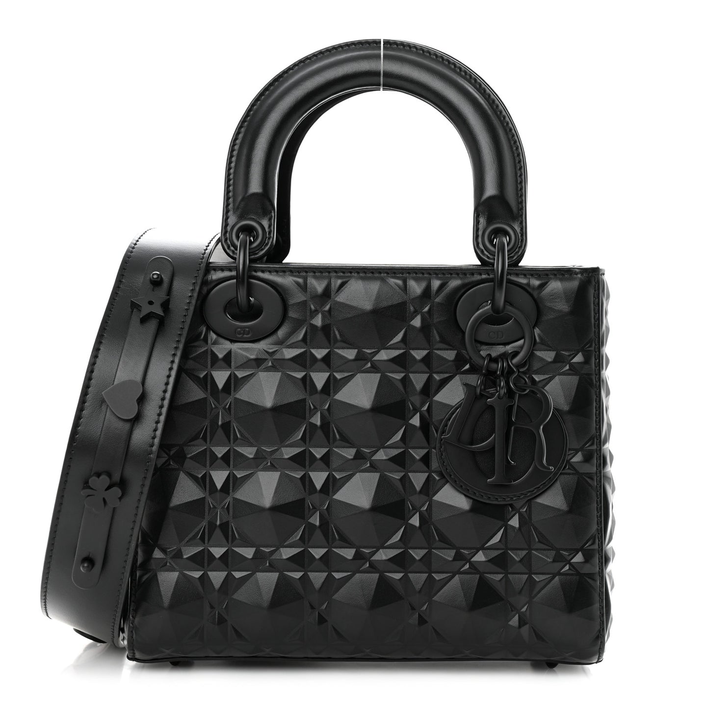 Calfskin Cannage Diamond Small My ABCDior Lady Dior Black