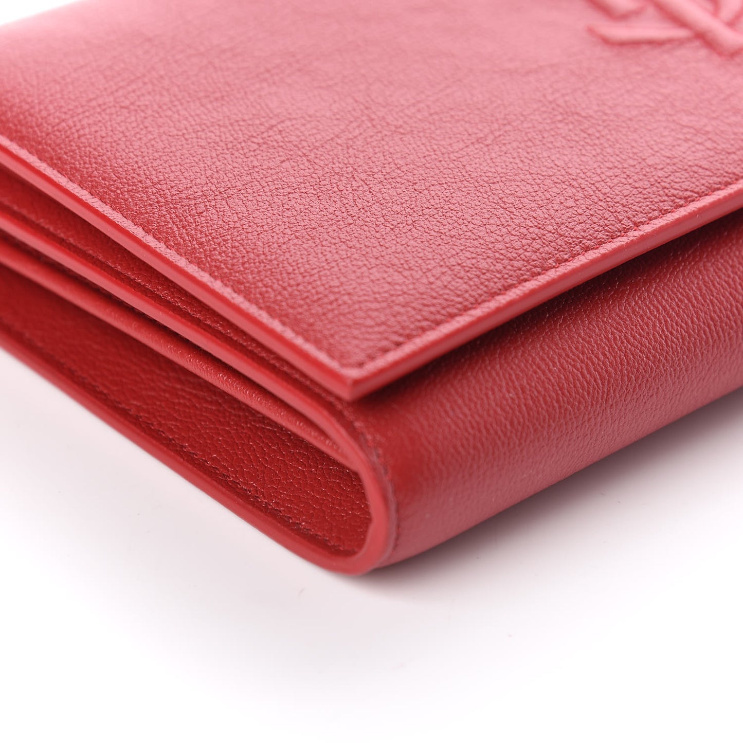 Calfskin Belle de Jour Chain Clutch Rouge Orient