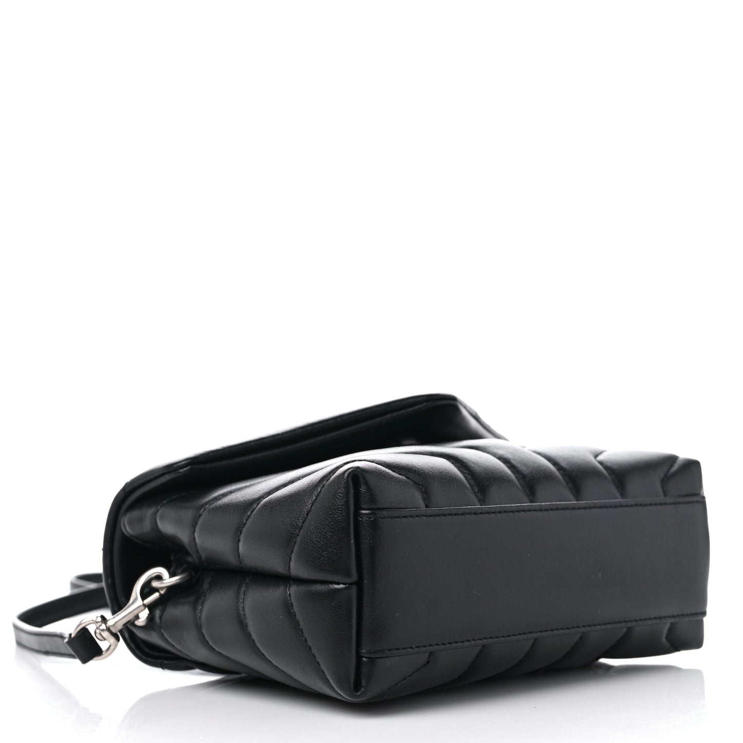 Calfskin Y Quilted Monogram Toy Loulou Crossbody Bag Black
