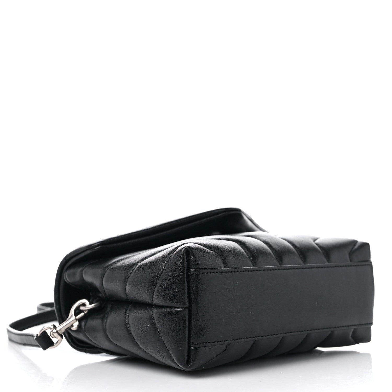 Saint Laurent Calfskin Y Quilted Monogram Toy Loulou Crossbody Bag Black 4 of 9
