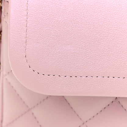 Chanel Iridescent Calfskin Quilted Medium Double Flap Light Pink 11 of 11