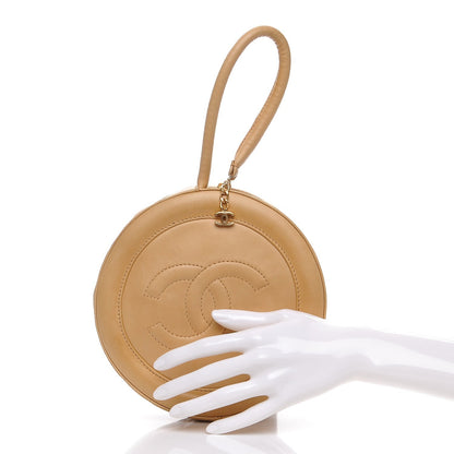 Chanel Lambskin Quilted CC Wristlet Beige 3 of 8