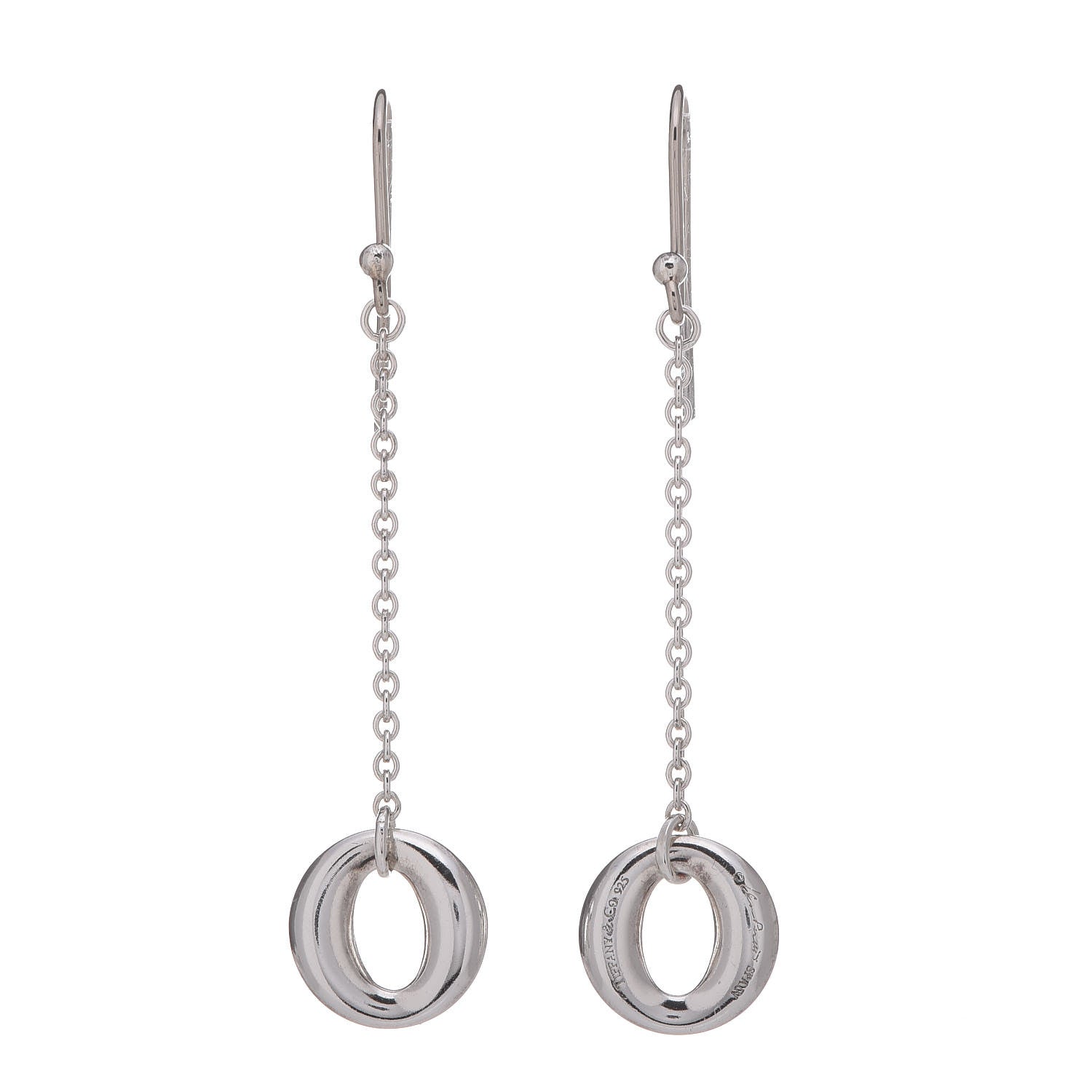 Tiffany Sterling Silver Elsa Peretti Sevillana Drop Earrings 1 of 6
