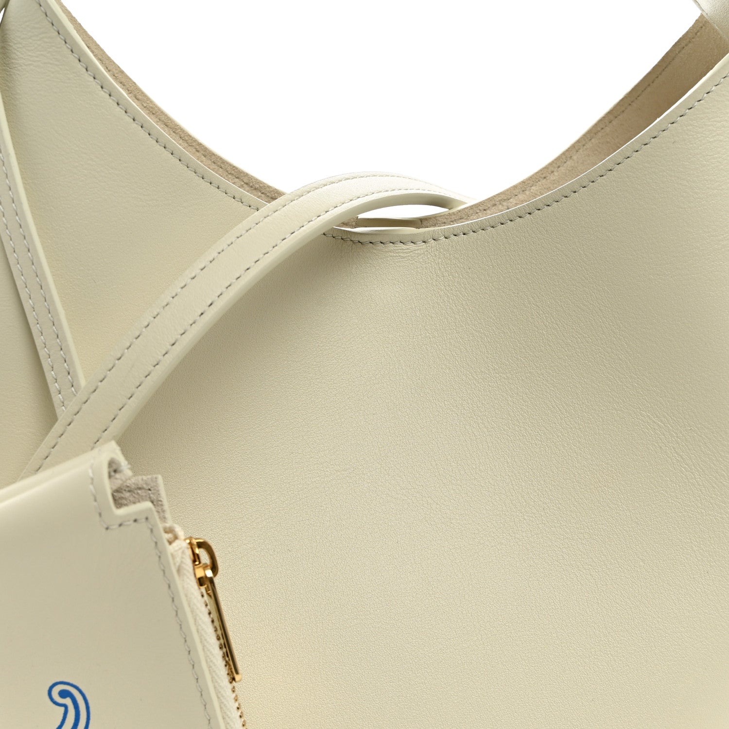 Celine Smooth Calfskin Small Hobo  Rice 10 of 12
