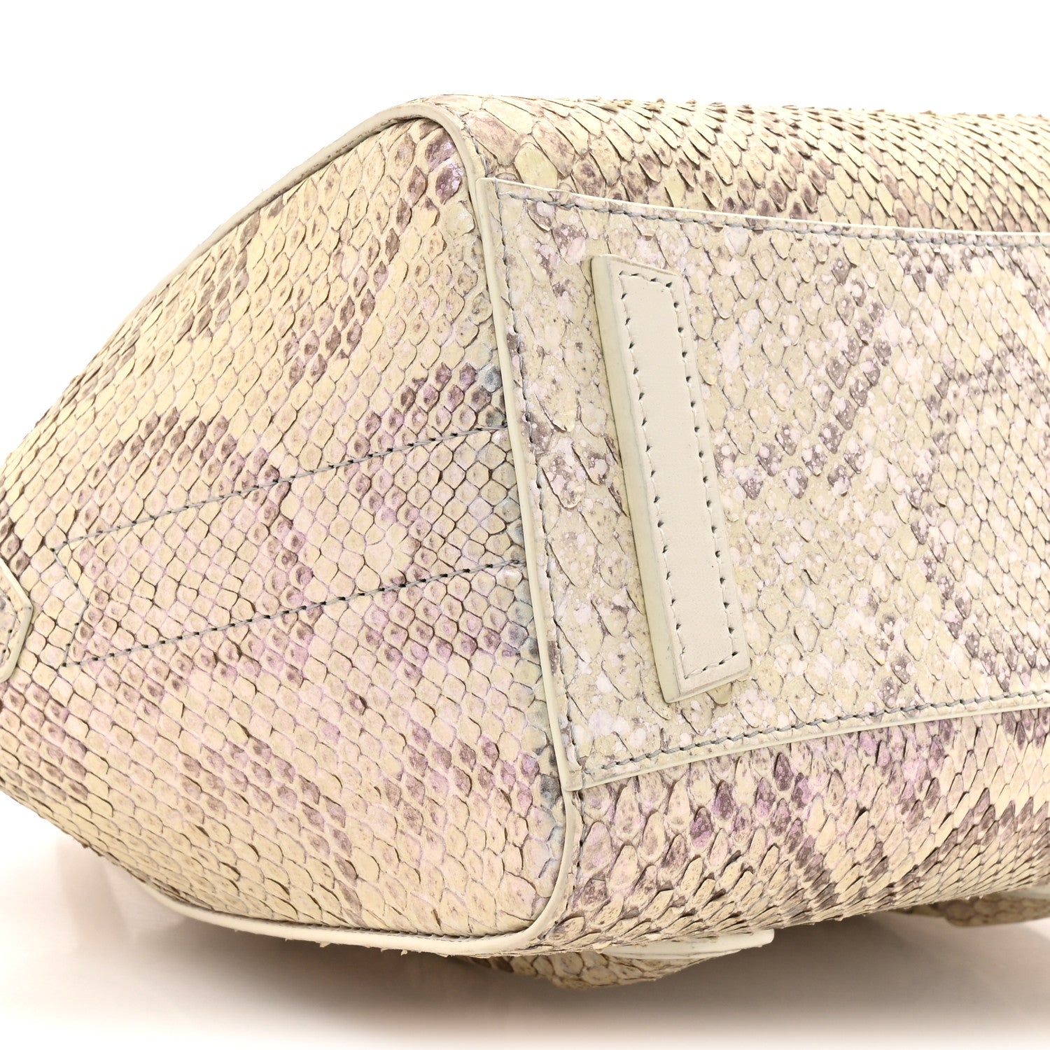 Givenchy Snakeskin Mini Lock Antigona Shoulder Bag Dusty Gold 10 of 10