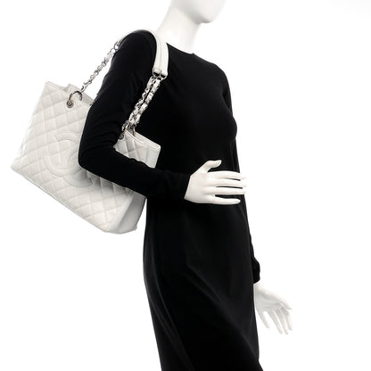Chanel Caviar Quilted Grand Shopping Tote GST White 2 of 8