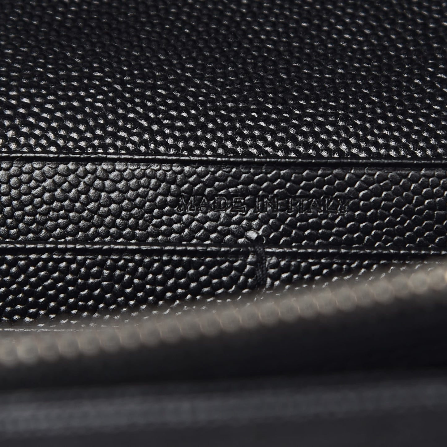 Grain De Poudre Matelasse Chevron Monogram Chain Wallet Black