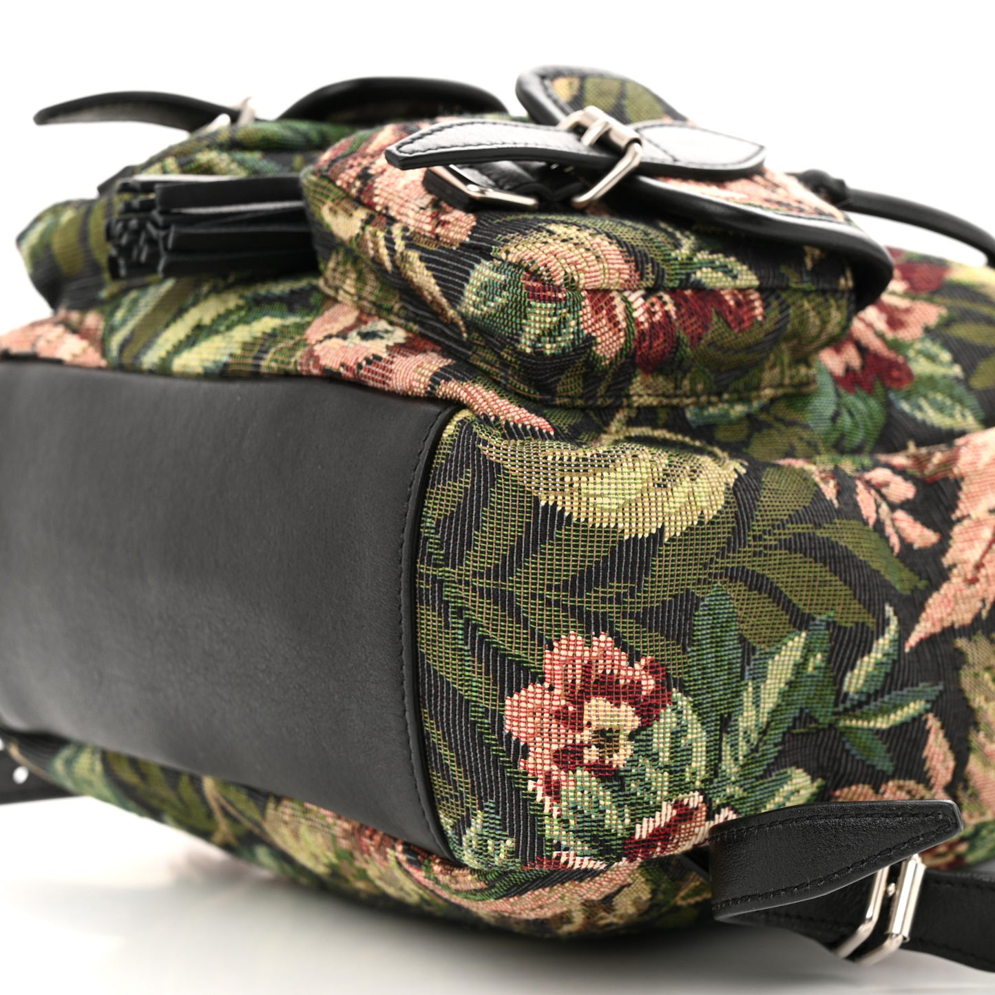 Canvas Floral Print Festival Backpack Black